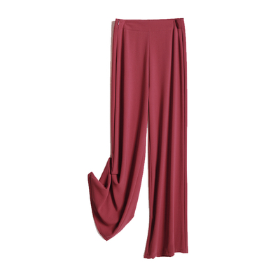 垂顺阔腿裤长裤直筒隐形侧拉链