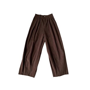 美拉德穿搭灯芯绒九分裤子大码女装秋冬加绒小个子今年流行梧桐裤