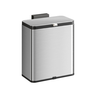 不锈钢厨房垃圾桶挂式家用2026新款卫生间厕所客厅免弯腰带盖大号