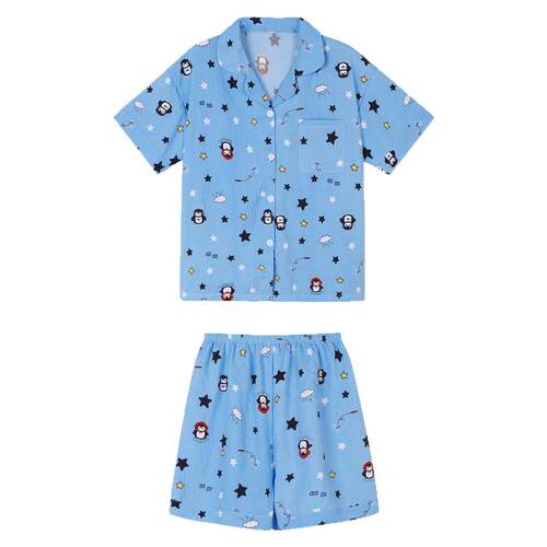 馨帮帮Homedress 卡通星星短袖睡衣女夏舒适休闲可外穿家居服套装