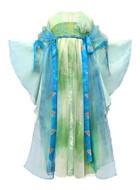 本格出品薄夏季女童刺绣汉服襦裙