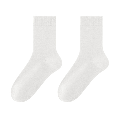 桑蚕丝羊毛中筒袜秋冬无骨长筒袜