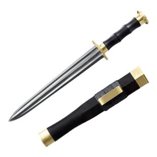 龙泉尊武刀剑汉剑硬剑八面花纹钢 宝剑小君子汉剑防身一体未开刃