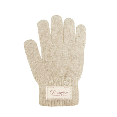 冬季保暖毛绒可触屏短手套