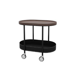 法式中古风客厅可移动沙发小推车边几复古小茶几床头置物架零食桌