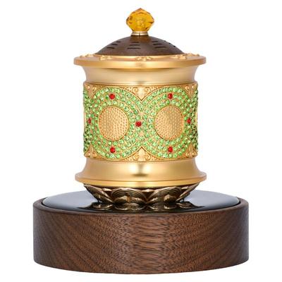 镀24K金,太阳能旋转汽车香薰摆件