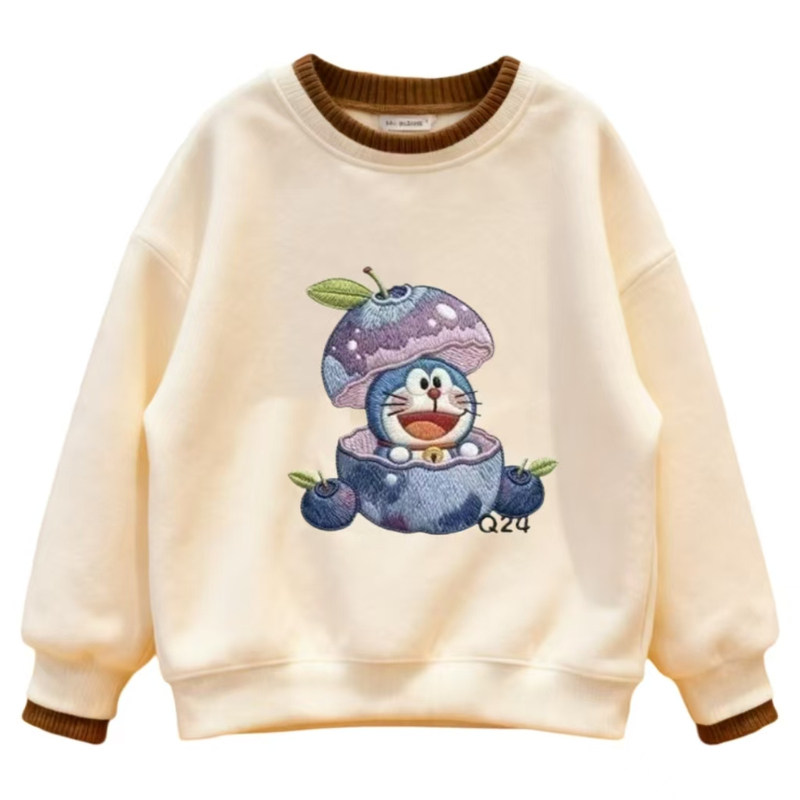 甜美可爱风Hello Kitty卡通印图加绒卫衣女秋冬保暖上衣