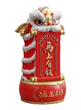 国潮醒狮轻奢客厅摆件乔迁礼物