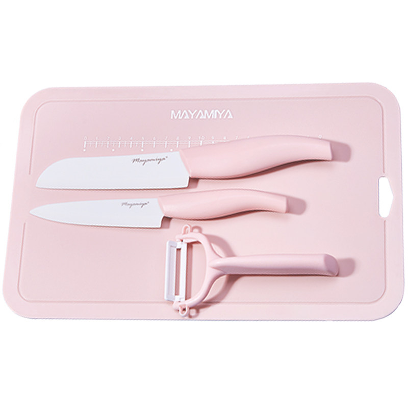 日本mayamiya婴儿辅食刀具工具套装抗菌儿童宝宝水果刀菜板陶瓷刀