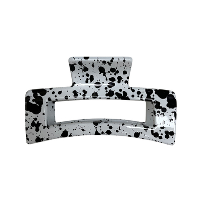 韩国ins博主黑白奶牛纹矩形抓夹