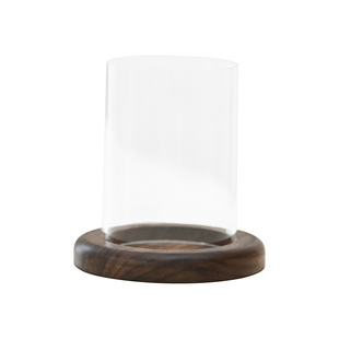 胡桃木化妆刷收纳筒高级感桌面亚克力笔筒轻奢梳妆台梳子化妆收纳