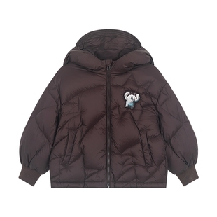 马拉丁童装儿童羽绒服25冬装新款女童星空图案设计感短款羽绒服