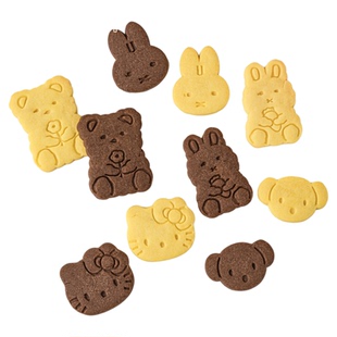 网红米菲兔熊饼干蛋糕装饰卡通动物造型儿童生日甜品烘焙装扮摆件