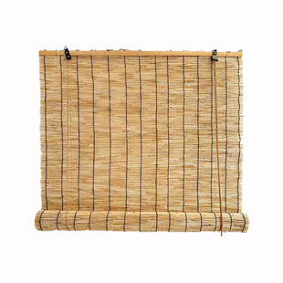 复古芦苇帘户外围炉煮茶草帘子阳台遮阳墙面装饰茶室遮挡竹帘卷帘