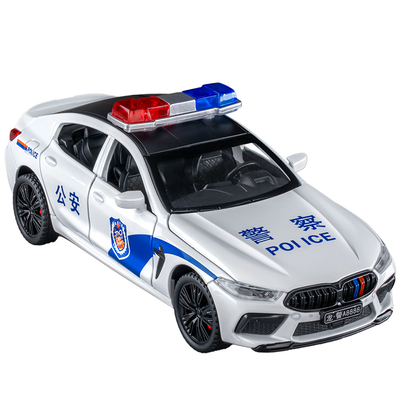 【合金车身六门可开】警车玩具
