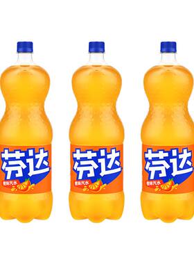 可口可乐芬达橙味888ml*12大瓶碳酸饮料装芬达雪碧汽水家庭正品