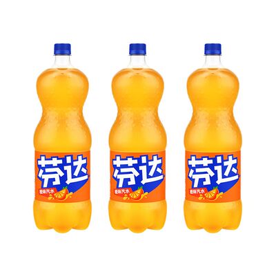 可口可乐芬达橙味888ml*12大瓶碳酸饮料装芬达雪碧汽水家庭正品