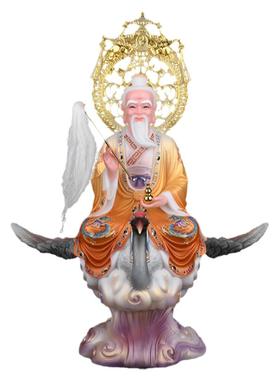 带骑三清太上老君道德尊装饰摆件