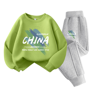 真维斯童装男童春季卫衣男大童2026新款潮流两件套儿童春秋款套装