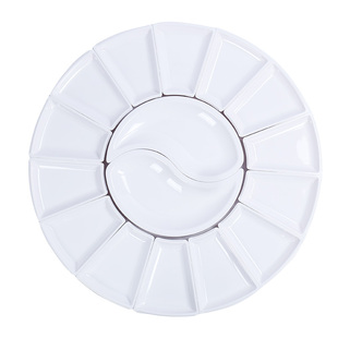 陶瓷家用圆桌年夜饭拼盘套装盘子团圆聚餐喜宴圆桌转盘组合餐具