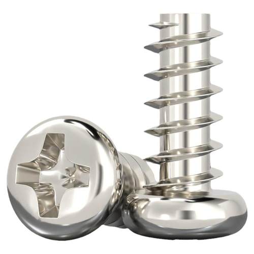 PB加硬铁镀镍圆头十字平尾自攻螺丝盘头电子木牙小螺钉M1M2M3M4M5