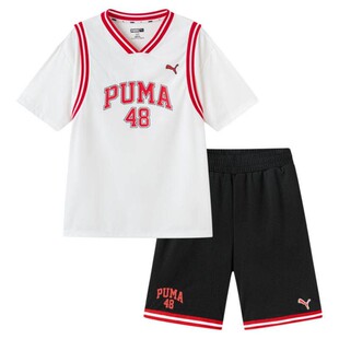 PUMA彪马男童篮球速干衣夏季新款套装中大童短袖T恤儿童运动服潮