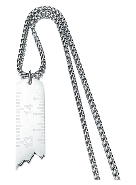 潮男女钛钢一生一世1314断尺项链