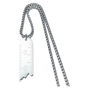 POYO一生一世1314断尺项链原创设计嘻哈个性男女钛钢吊坠情侣饰品