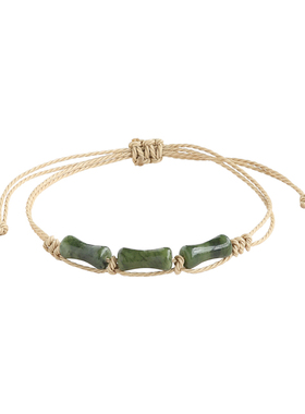 节节高上岸编织手链玉石竹文艺