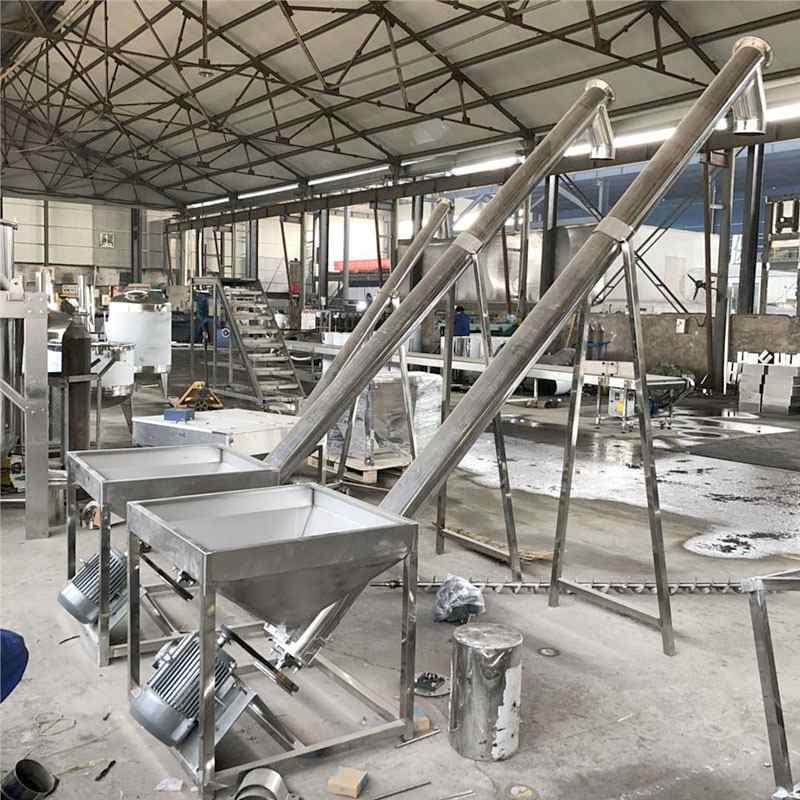 螺旋上料机不锈钢提升机喂料机管式蛟龙叶片粉末颗粒U型输送料机