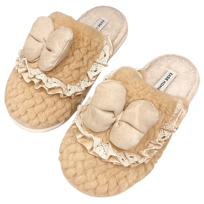 轻奢高级感冬天棉拖鞋女士冬季