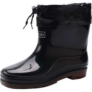 回力雨鞋雨靴男女短筒秋冬季水鞋厨房工作防滑套鞋低筒加绒胶鞋男