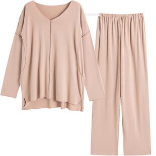 夏季莫代尔月子服薄款产后哺乳期秋季孕妇睡衣长袖产妇家居出院服