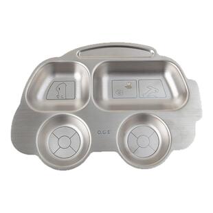 OCE嗷呜恐龙304不锈钢餐具家用儿童学生水杯双耳碗餐盘辅食叉勺