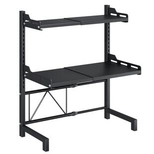 厨房电饭煲置物架台面放烤箱空气炸锅的收纳架双层专用微波炉架子