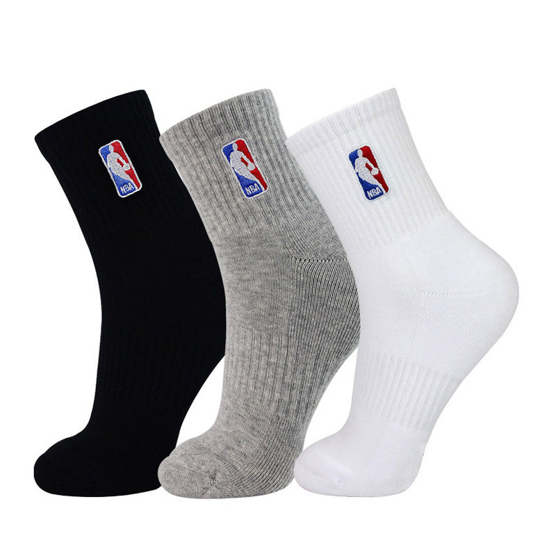 纯棉NBA篮球袜精梳棉中筒运动