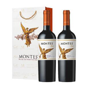正品智利蒙特斯montes金天使精选梅洛干红葡萄酒正品原瓶进口红酒