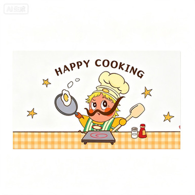 星星人厨房贴纸防油专用卡通家用