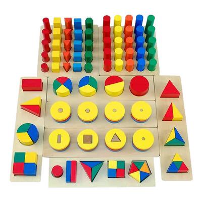 早教益智蒙氏慧乐木制倍数积木
