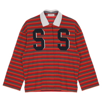 SNDSS26开襟条纹Polo衫女款