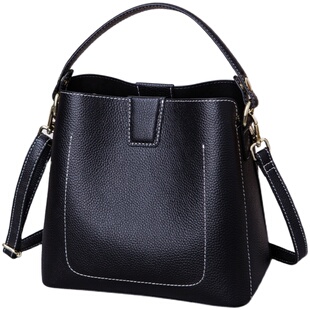 水桶包女真皮包包2025新款时尚高级感女包头层牛皮单肩宽带斜挎包