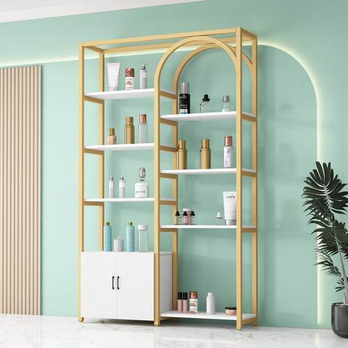 化妆品陈列架美甲货品展示架美容院产品展柜商用落地展架多功能柜