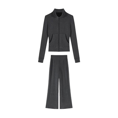 拉夏贝尔老钱风卫衣套装女