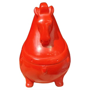保真朱砂红砂唐马摆件马到成功马年家居办公室客厅装饰品送礼佳品