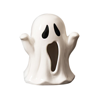 LENYVASEN 幽灵纸巾盒家用客厅万圣节陶瓷抽纸盒创意桌面装饰摆件