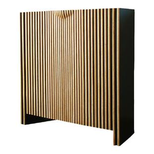 北欧中式橡木入户门口玄关鞋柜大容量储物柜2023新款全实木墙边柜