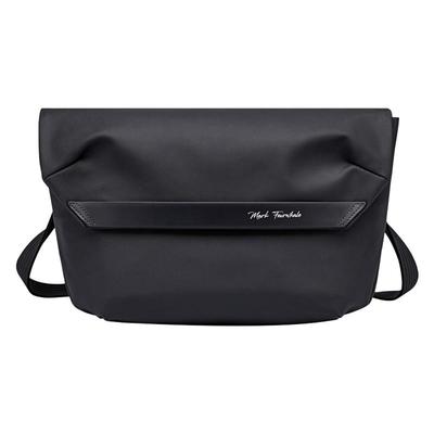 单肩包斜挎黑色男士机能休闲潮流