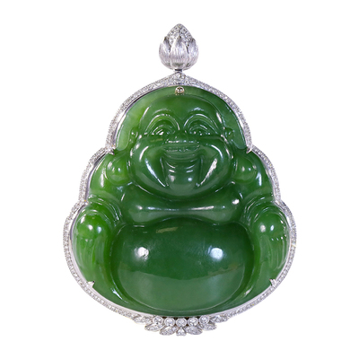 18K金碧玉和合玉器和田玉