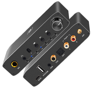 蓝牙5.3接收器发射数模转DAC光纤同轴AUX电脑声卡U盘耳放音响功放