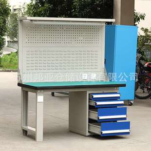 车间重型防静电工作台钳工桌模具维修装配台多功能钳工台带灯挂板
